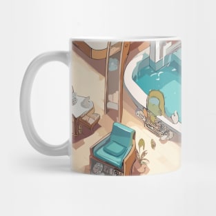 Isometric cat spa Mug